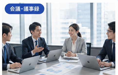 会議・議事録のイメージ